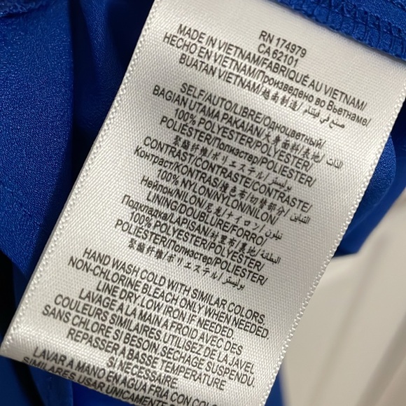 BCBG Generation women’s blue and black tiered ruffle maxi dress - Picture 6 of 9